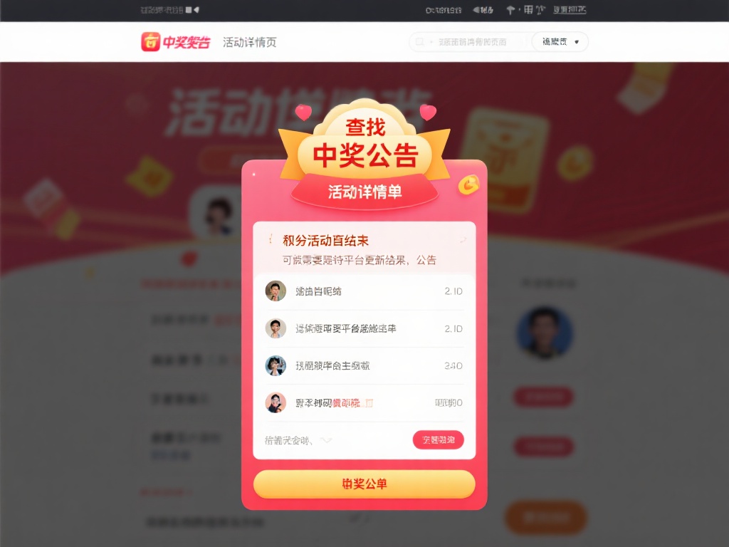 查找中奖公告
在活动详情页面中，会有一个明显的中